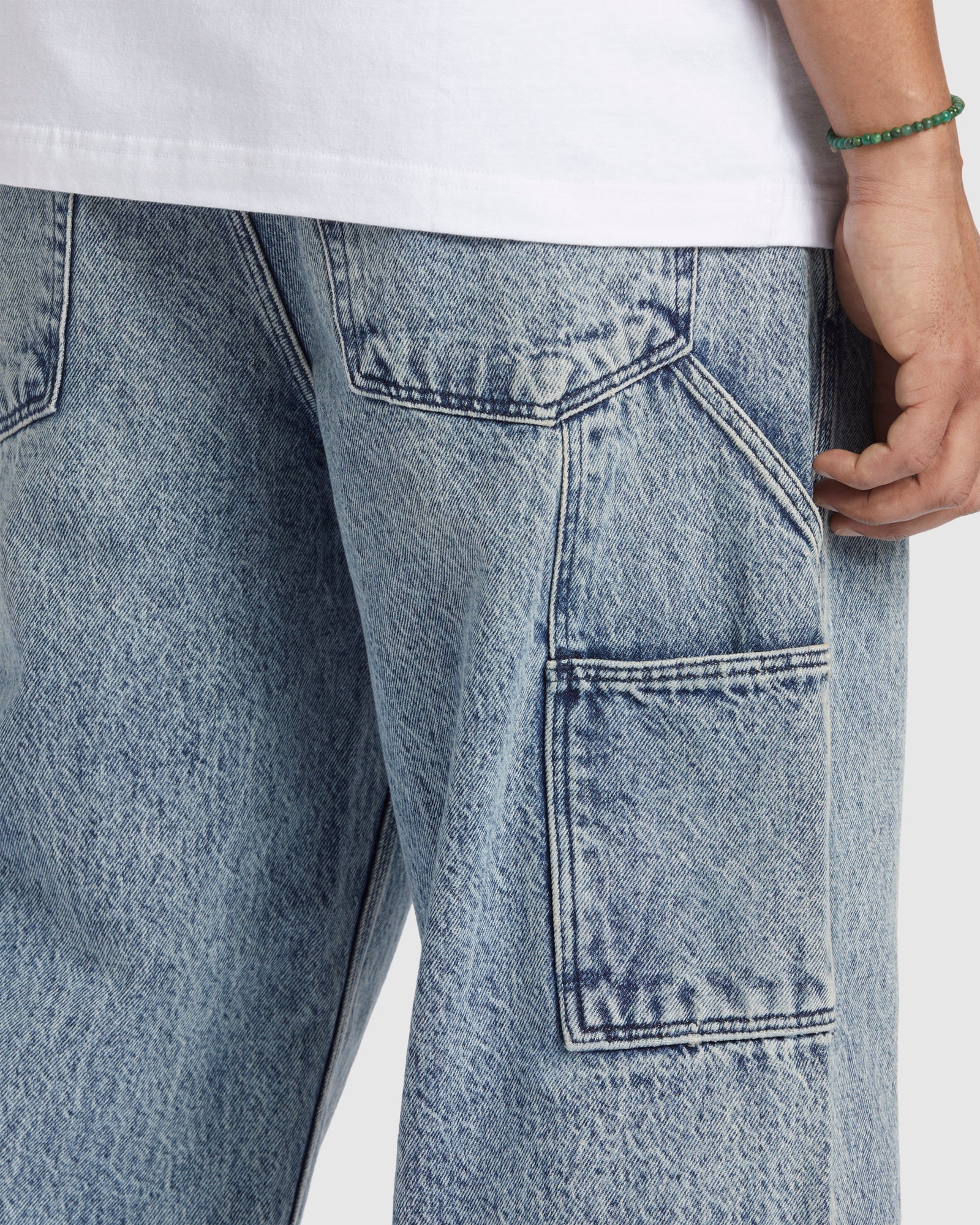 Mens Worker Baggy Carpenter RDI Denim Pants