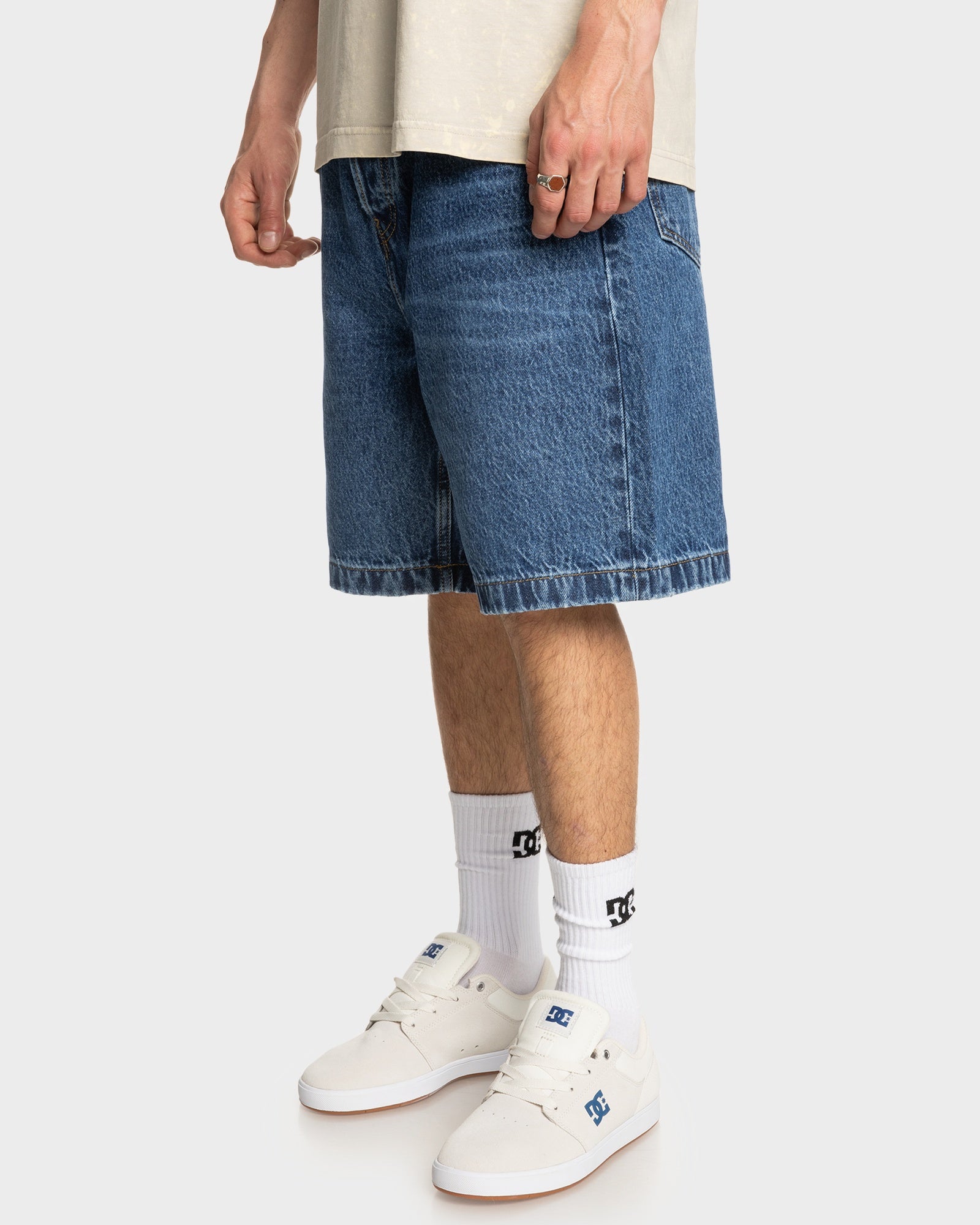 Mens Worker Baggy 19.5" Denim Shorts