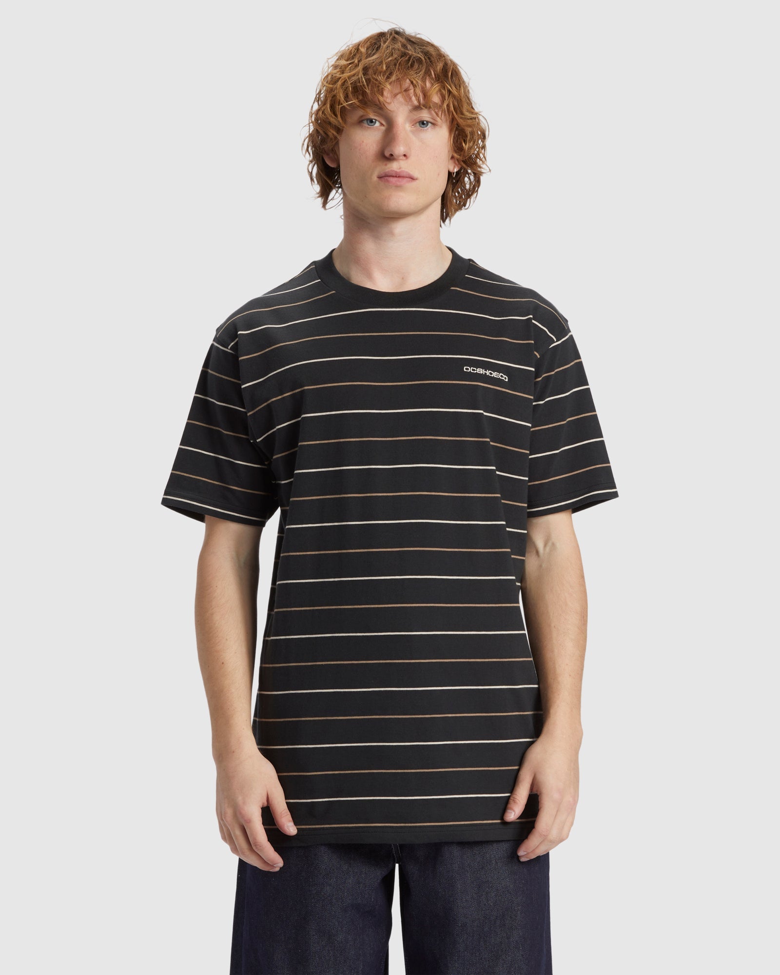 Mens Lowstate Stripe Short Sleeve Top