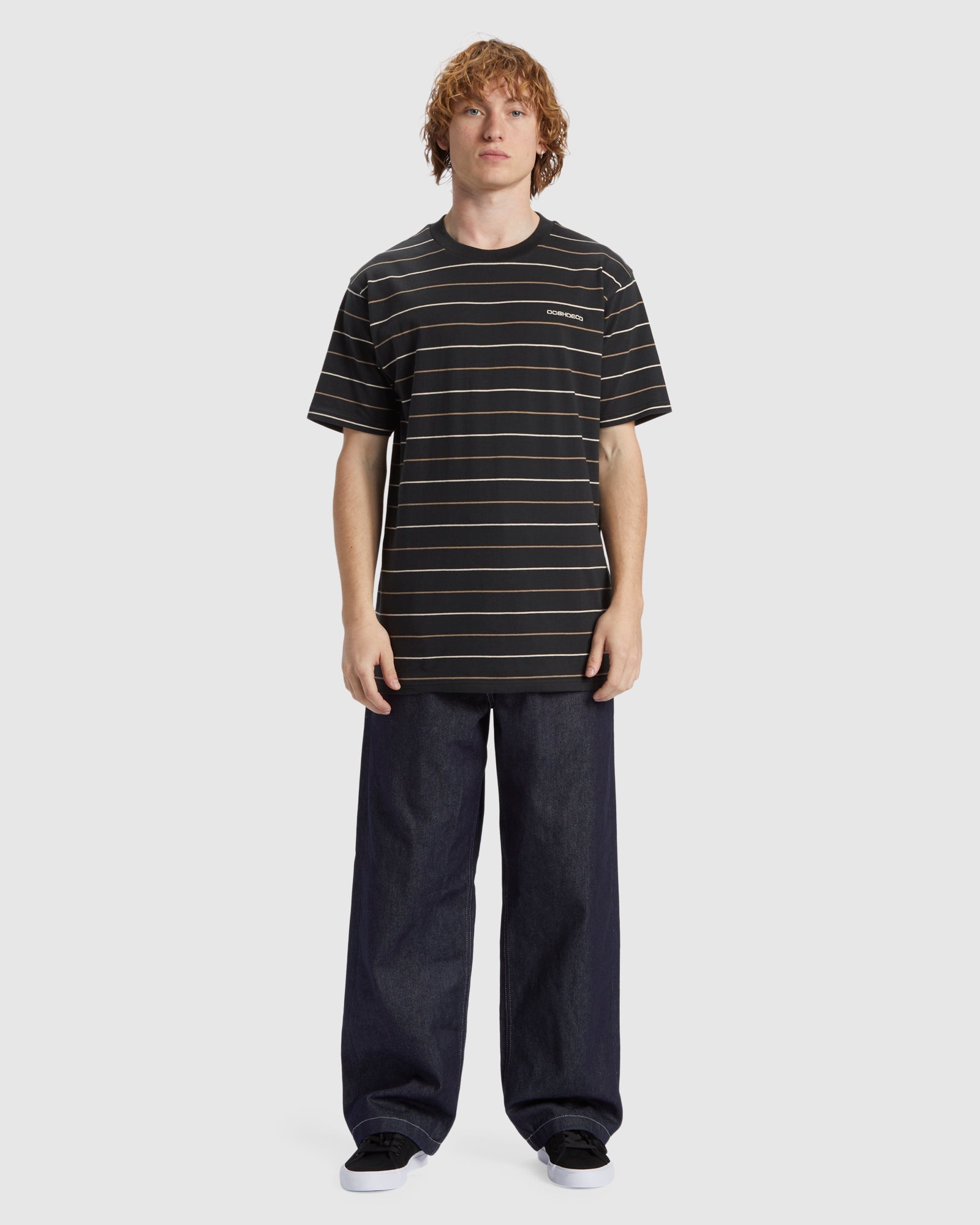 Mens Lowstate Stripe Short Sleeve Top