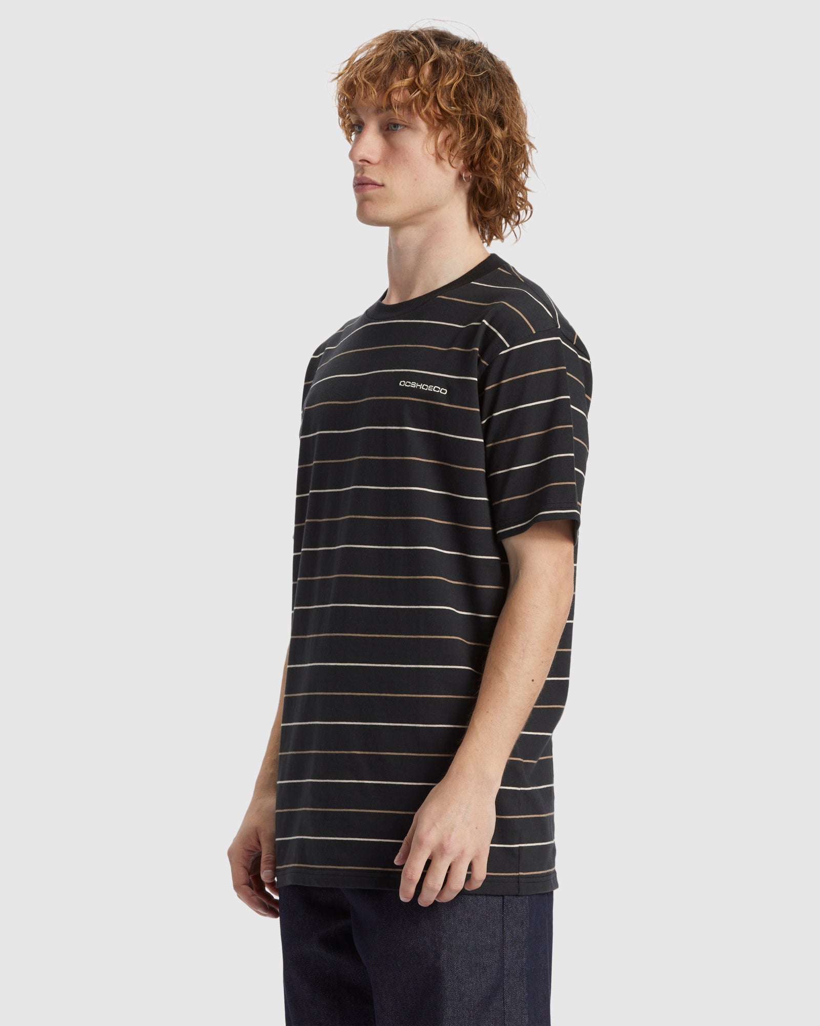 Mens Lowstate Stripe Short Sleeve Top