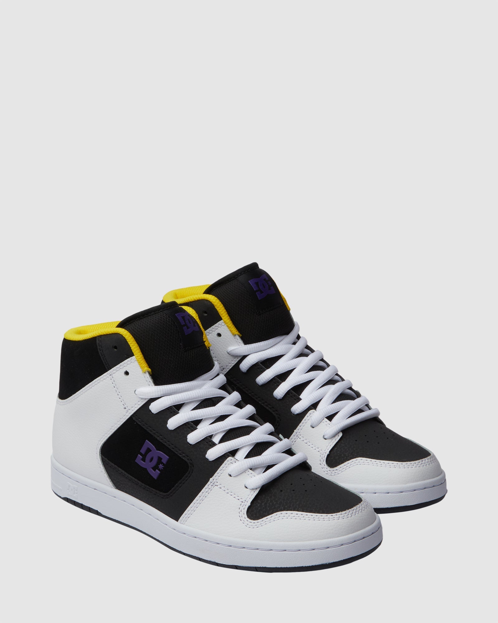 Mens Manteca 4 HI Shoes BLACK WHITE PURPLE 4 DC Shoes mens-manteca-4-hi-shoes-black-white-purple-4-dc-shoes