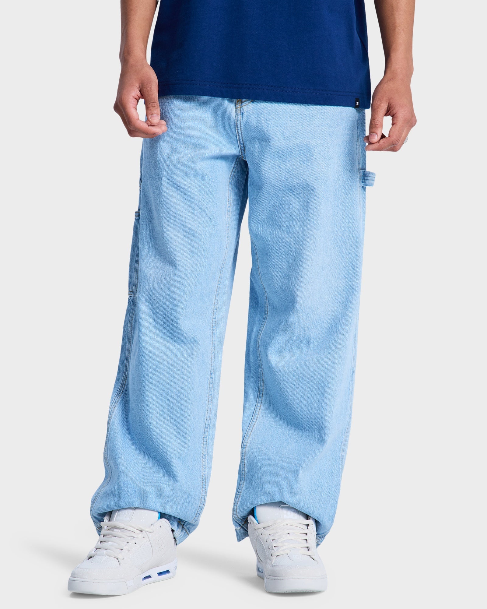 Mens Baggy Denim Carpenter Pants