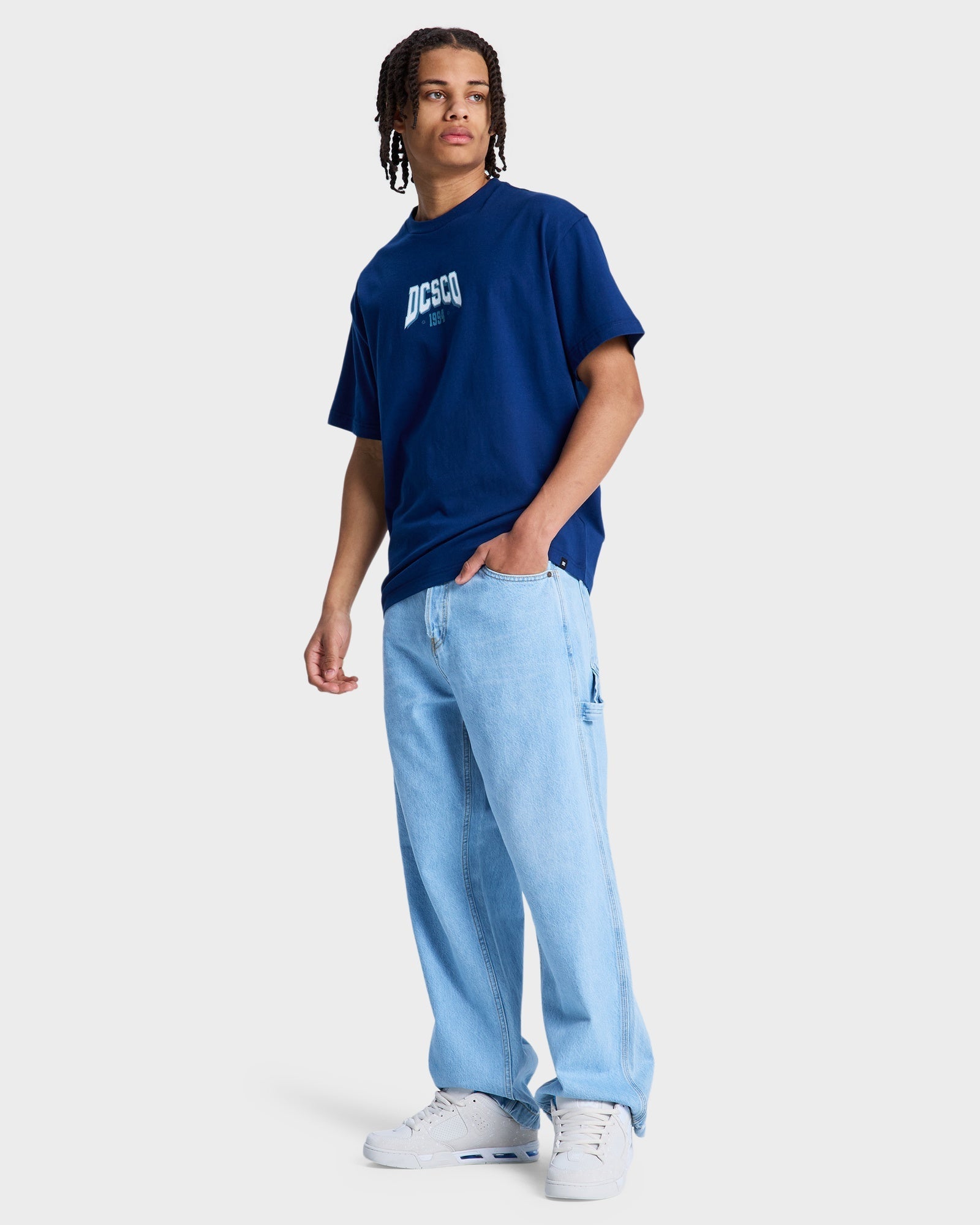 Mens Baggy Denim Carpenter Pants