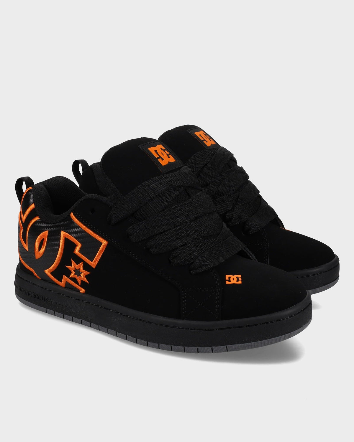 Mens Court Graffik Skate Shoes - BLACK/ORANGE / 6 | DC Shoes