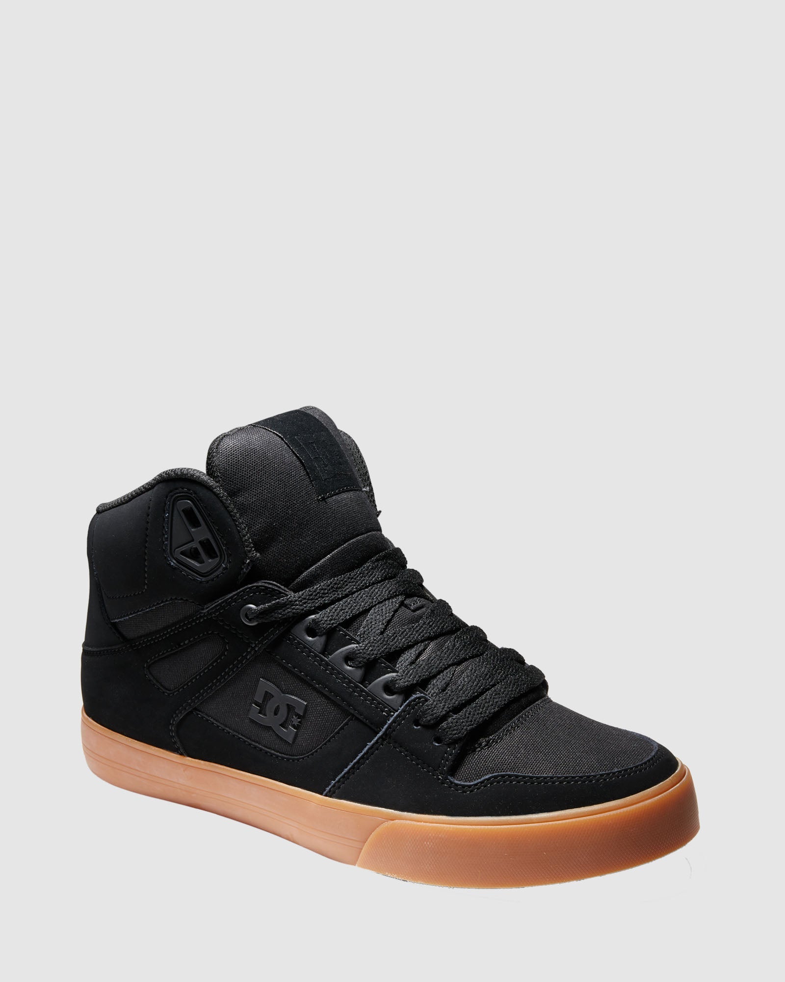 Mens Pure High-Top WC Sneakers BLACK/GUM DC Shoes