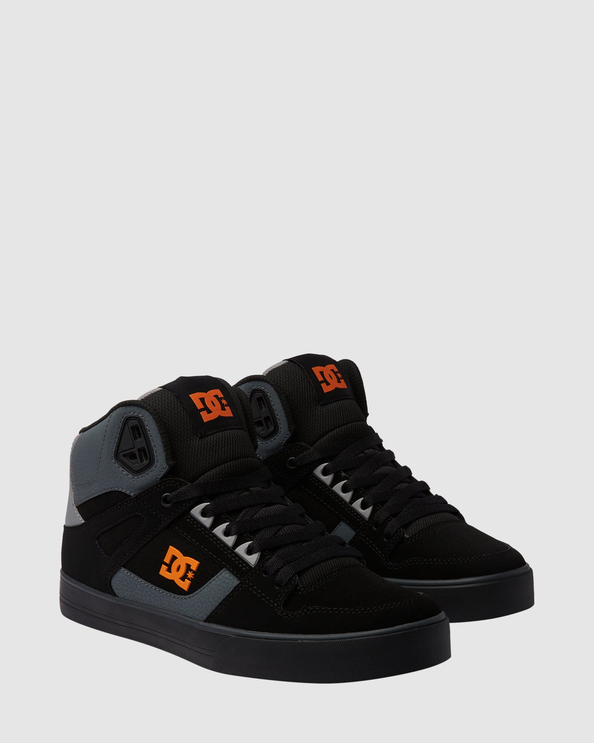 Mens Pure HIgh-Top WC Shoes - BLACK/ORANGE/GREY / 6 | DC Shoes