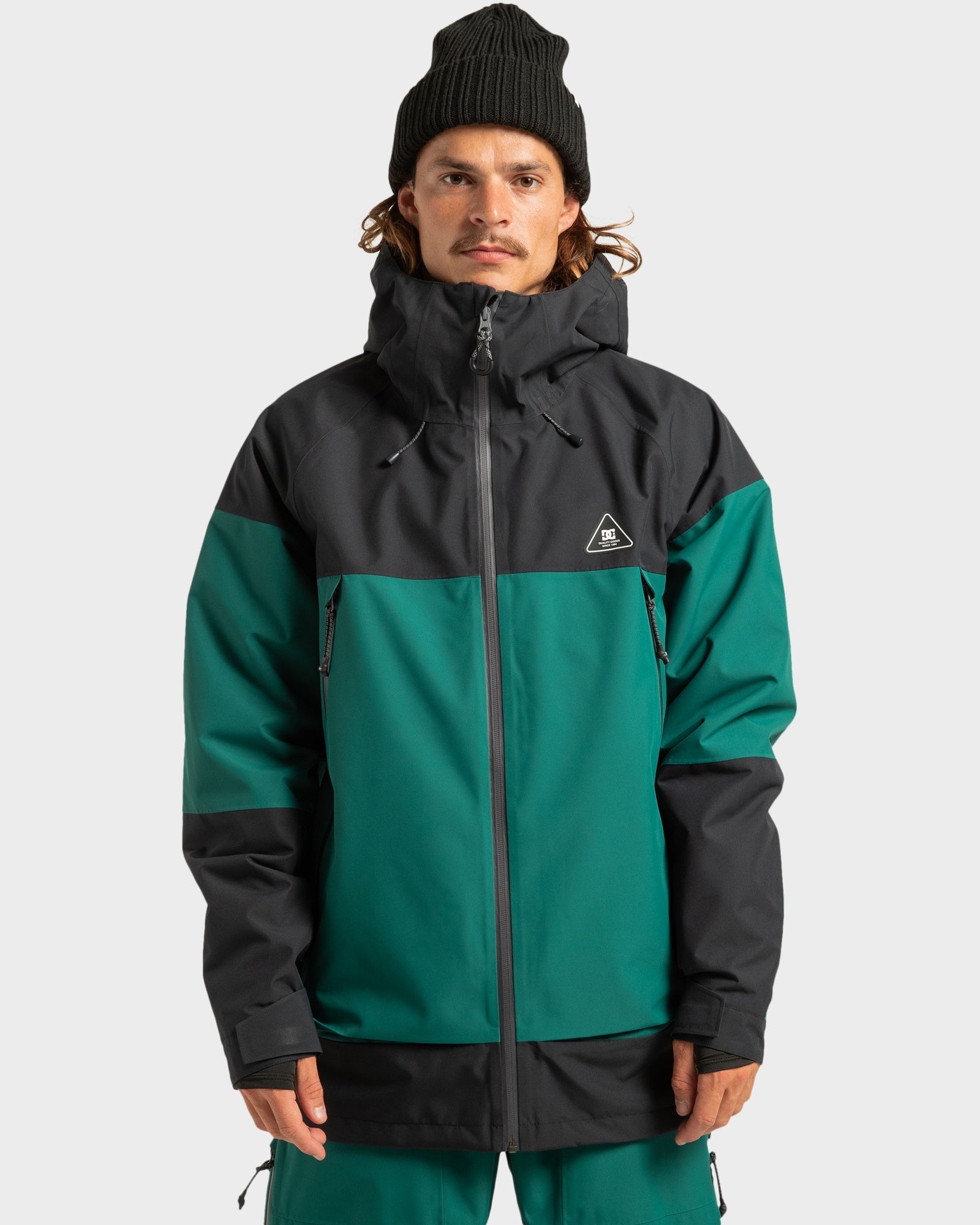 Mens Intel 30k Snow Jacket - BLACK/DEEP TEAL / S | DC Shoes